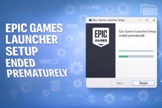 epic games launcher setup ended prematurely
