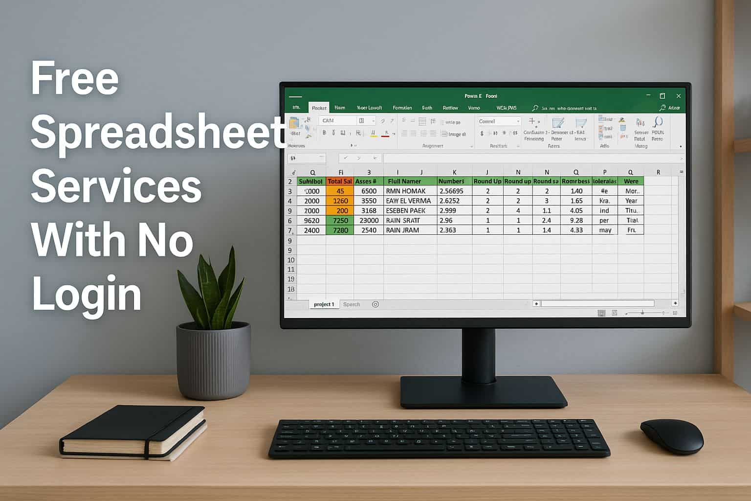 free spreadsheet no login