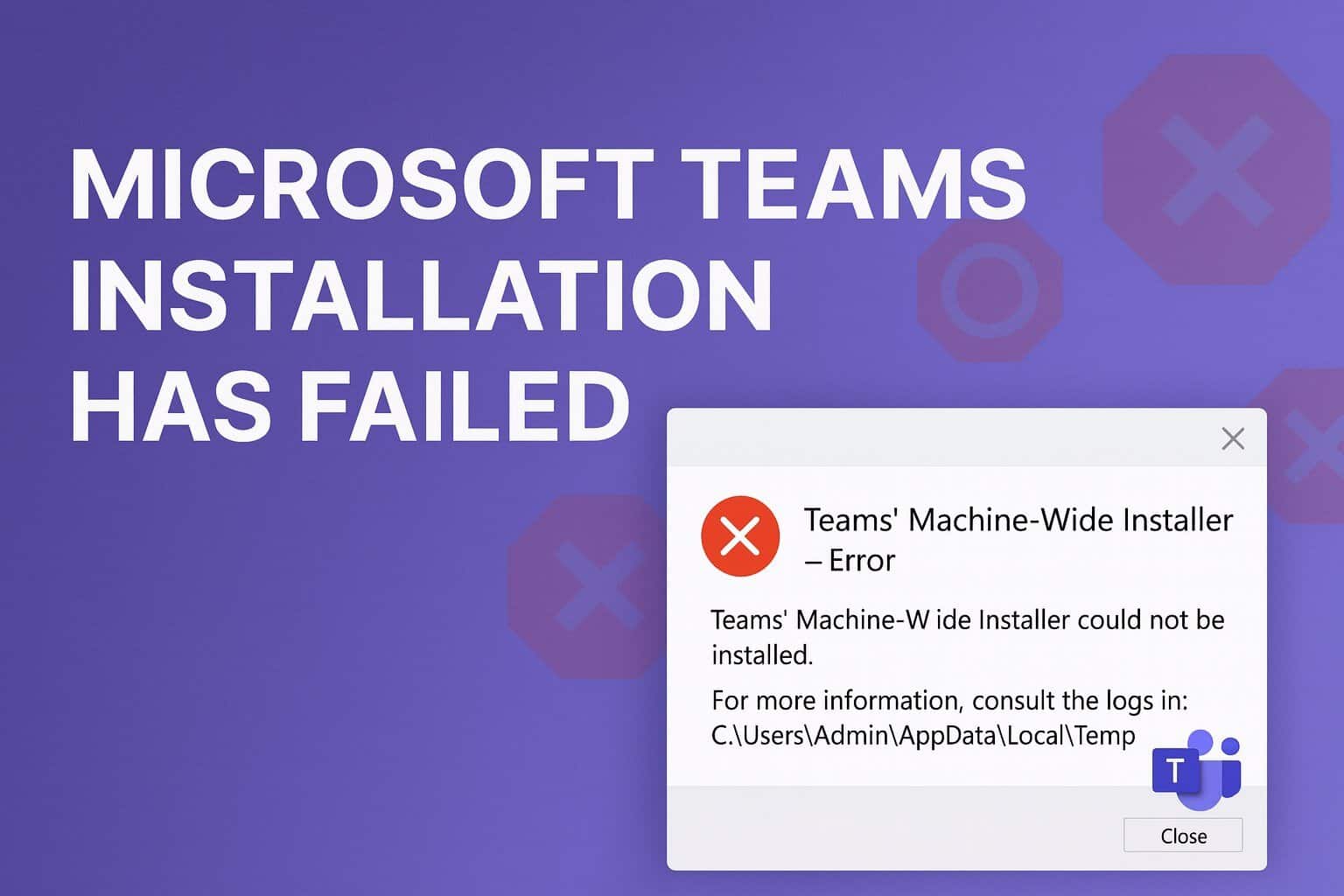 microsoft teams installation has failed