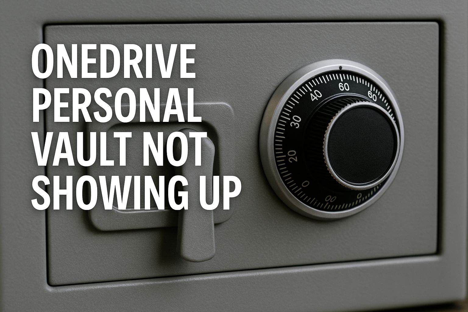 onedrive personal vault not showing up