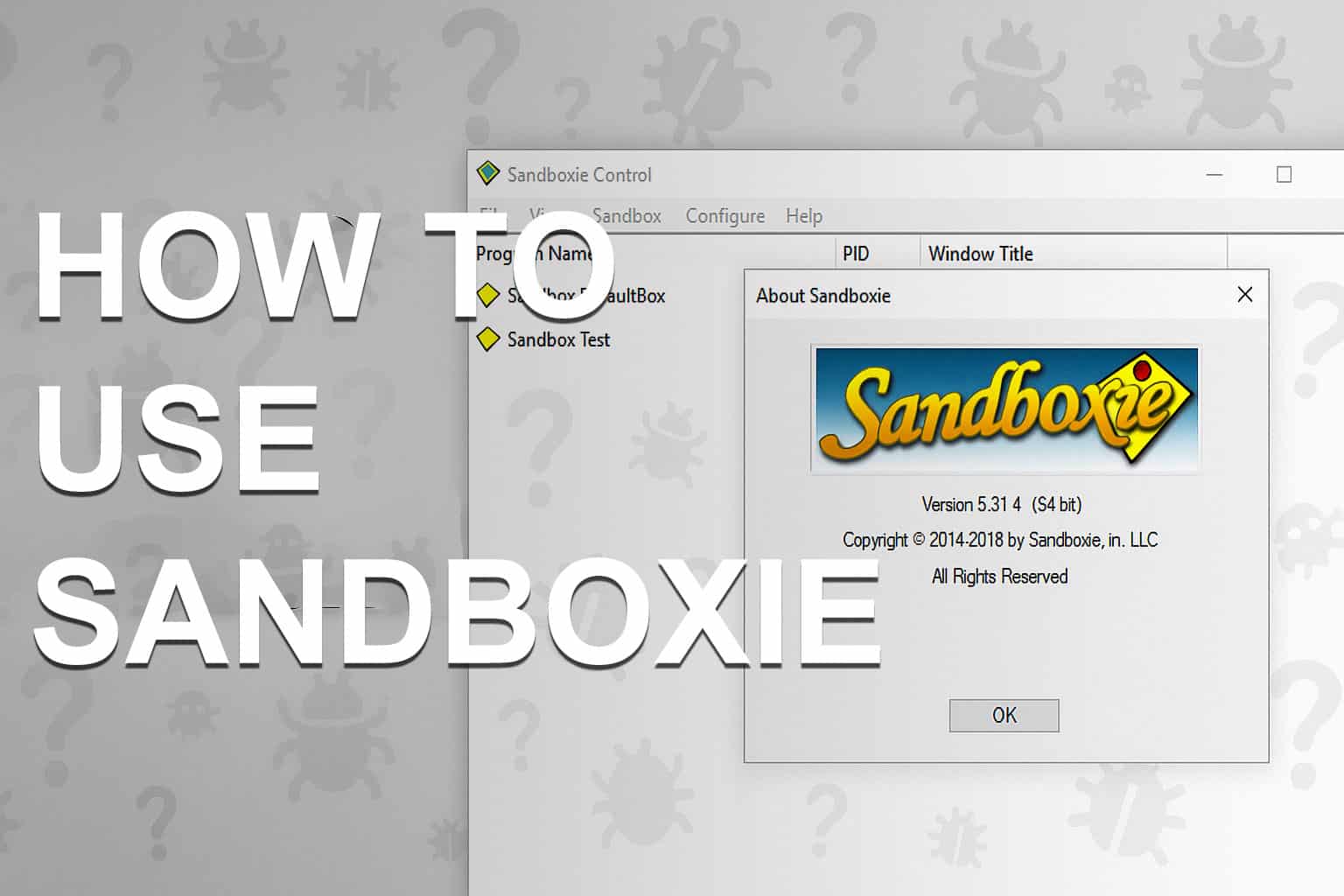 sandboxie how to use