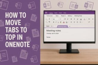 OneNote how to move tabs to top