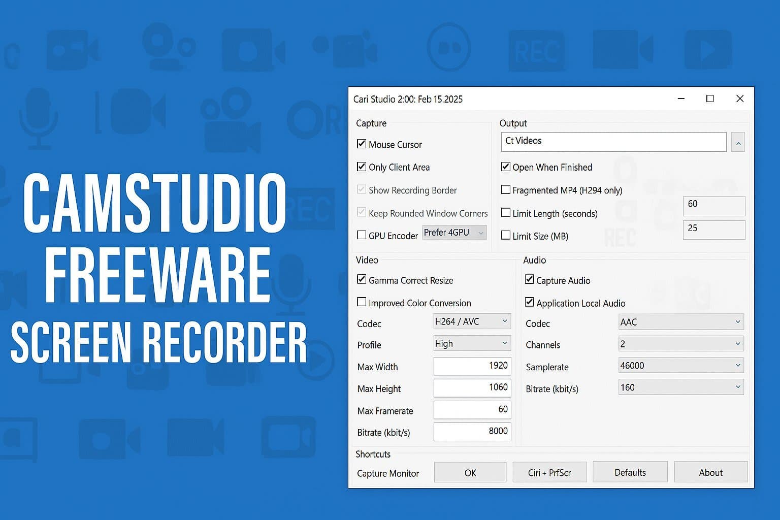 camstudio freeware screen recorder