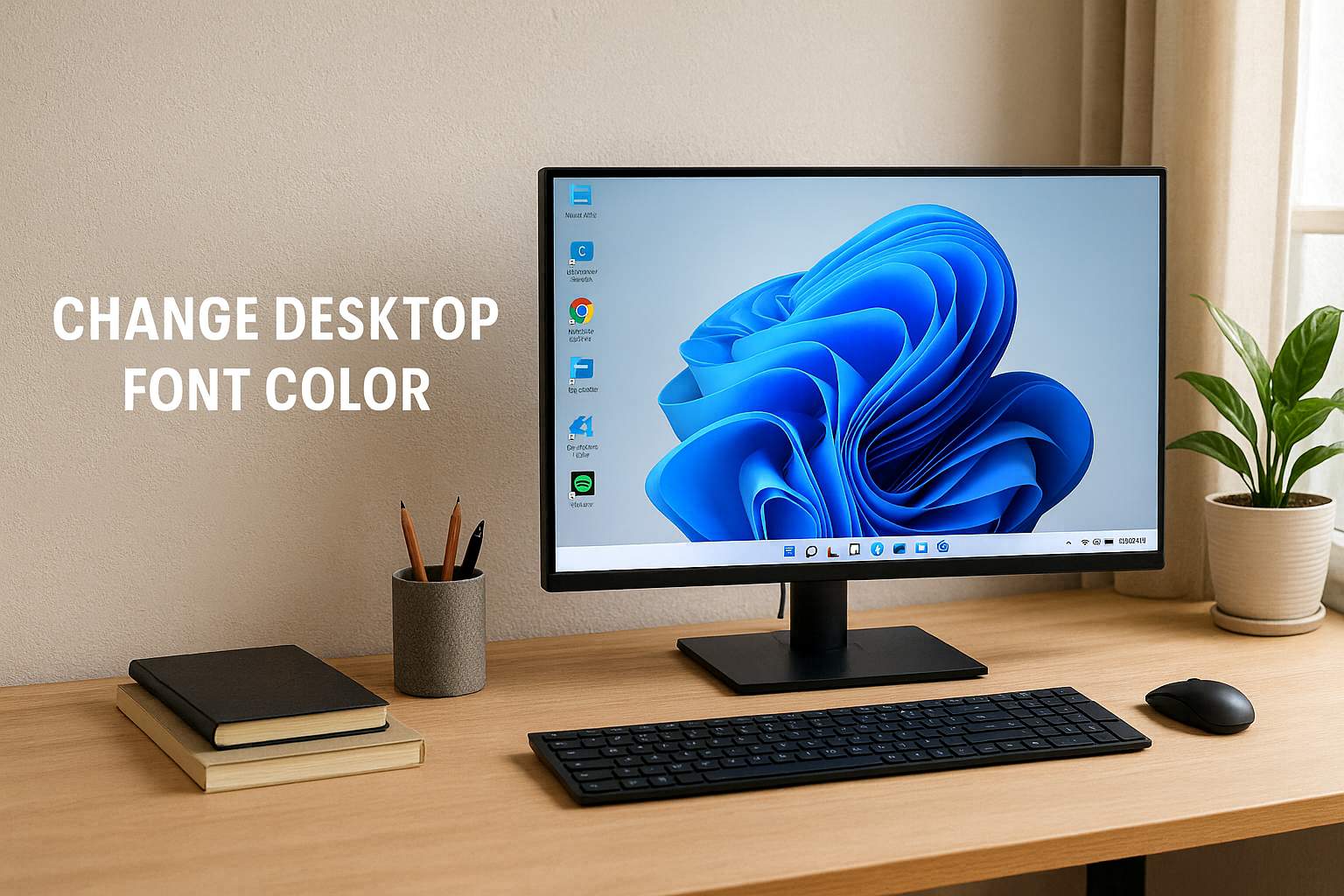 change desktop font color