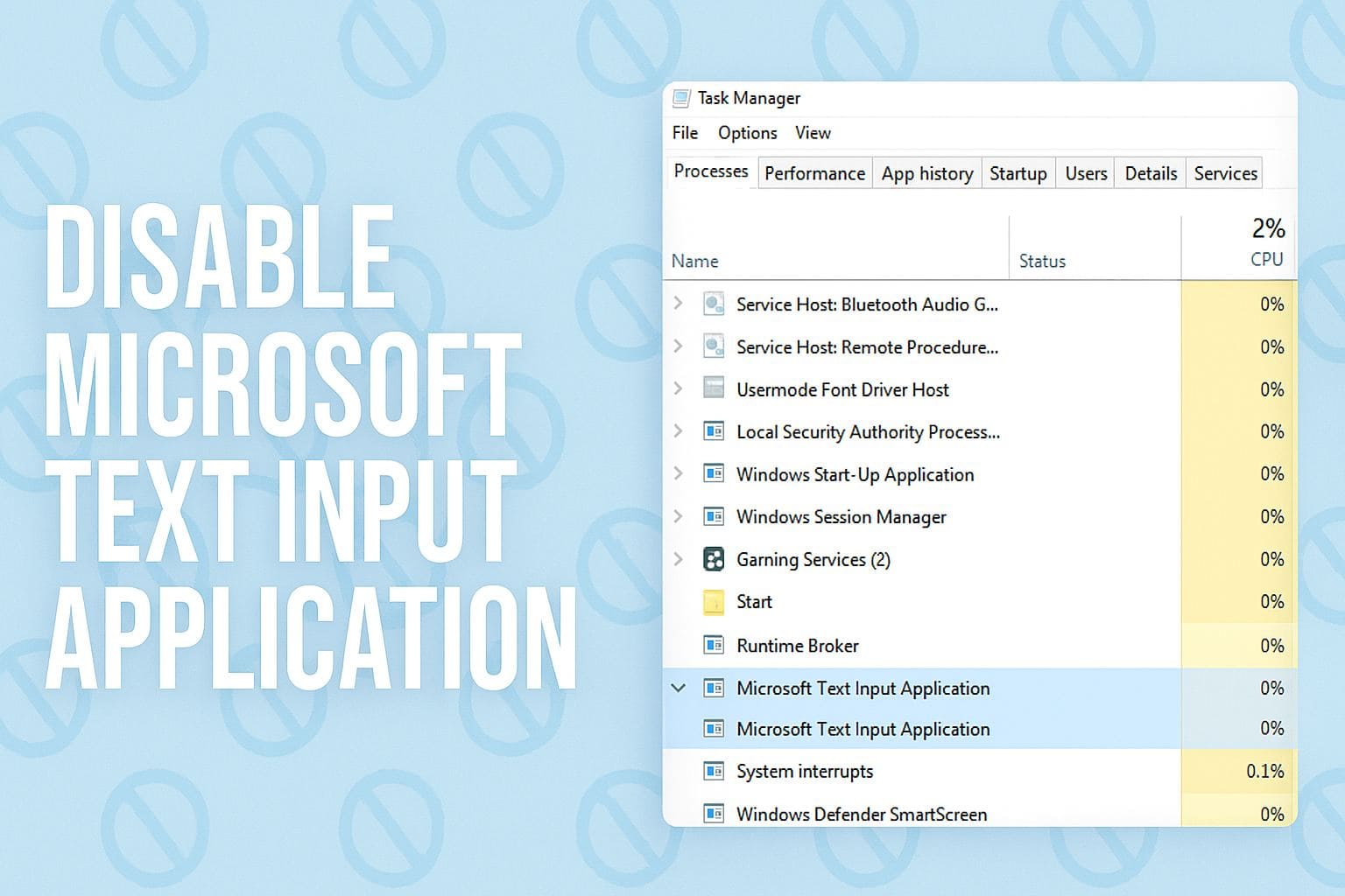 disable microsoft text input application