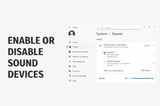 enable disable sound devices