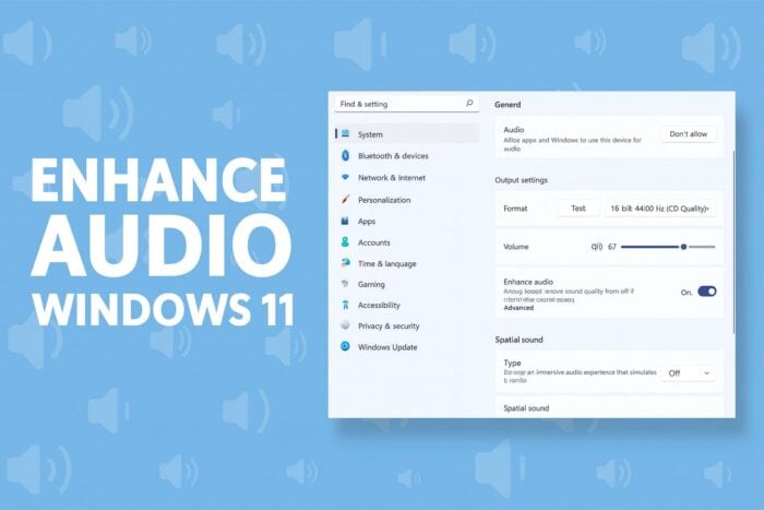enhance audio windows 11