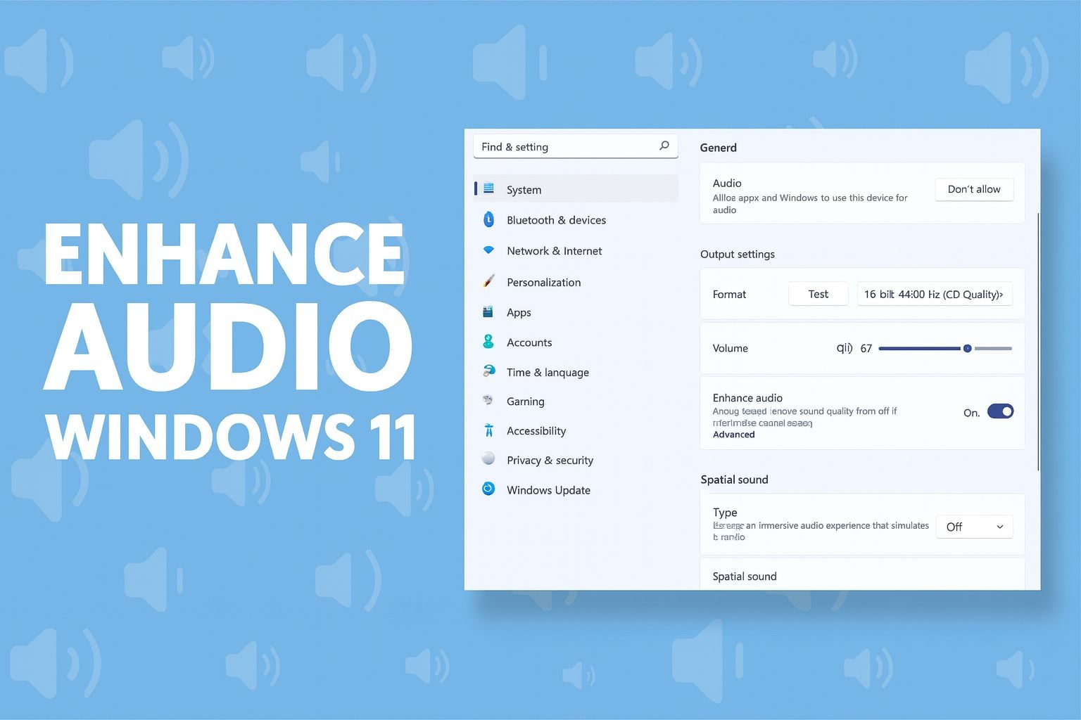 enhance audio windows 11