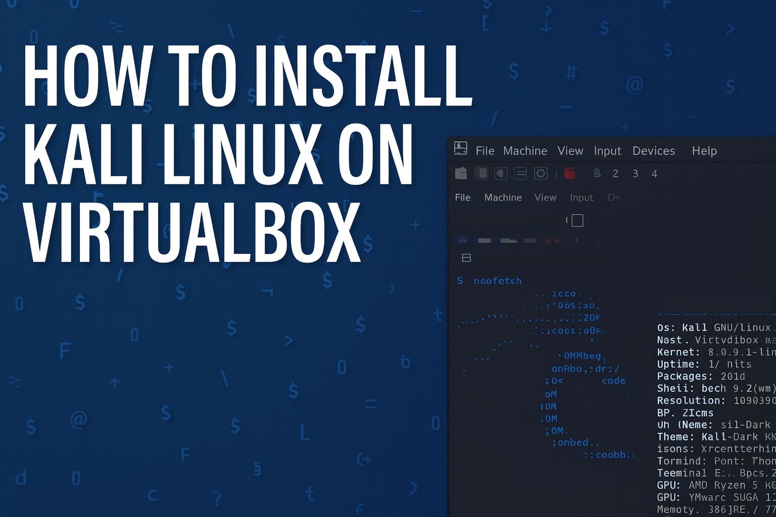 how to install kali linux on virtualbox