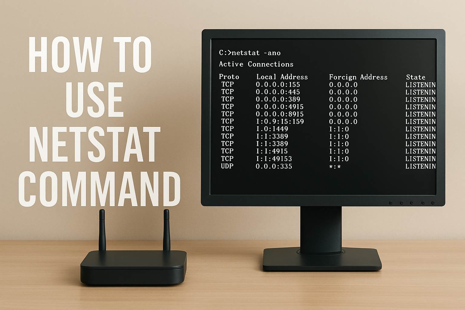 how to use netstat command