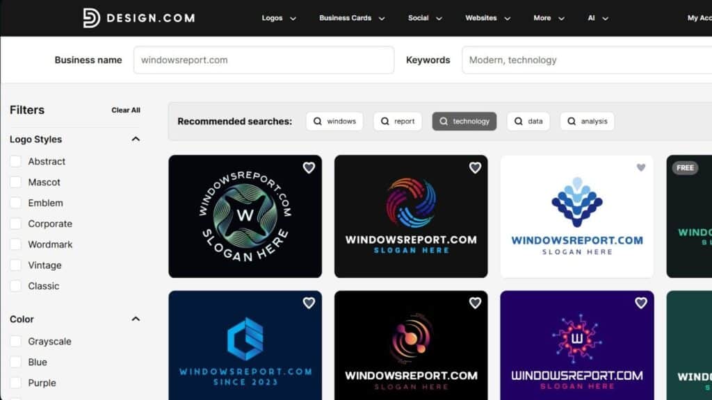 design.com colección de logotipos personalizados