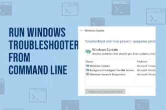 run windows troubleshooter from command line