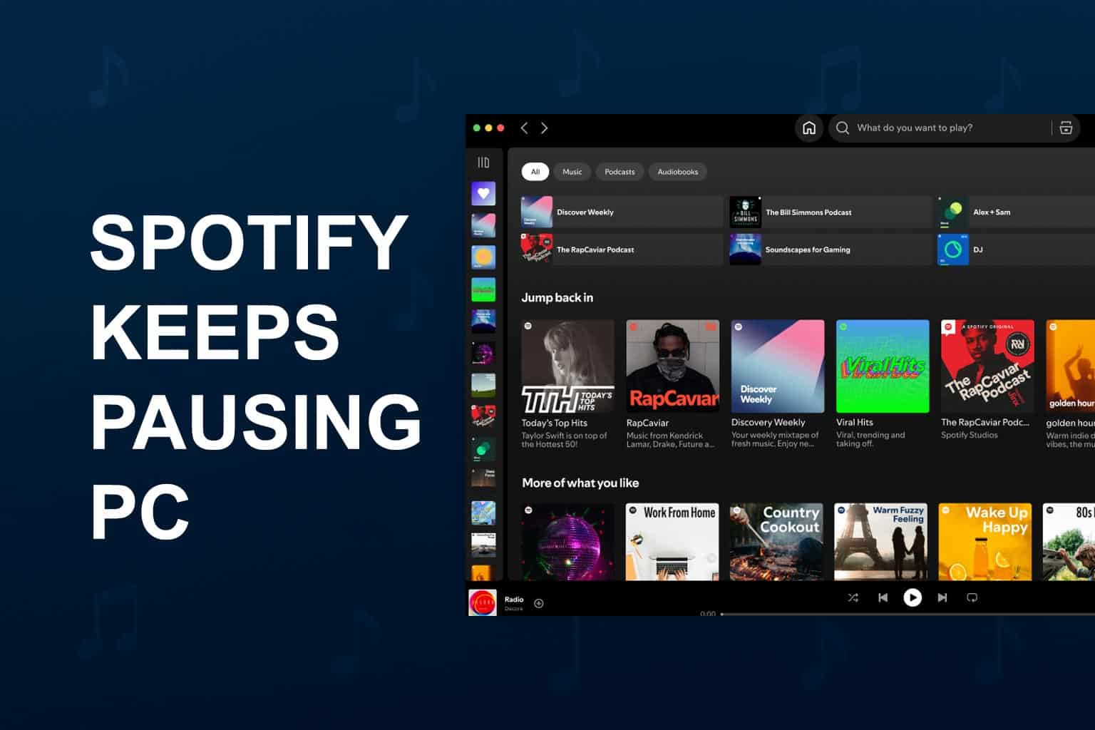 spotify keeps pausing pc