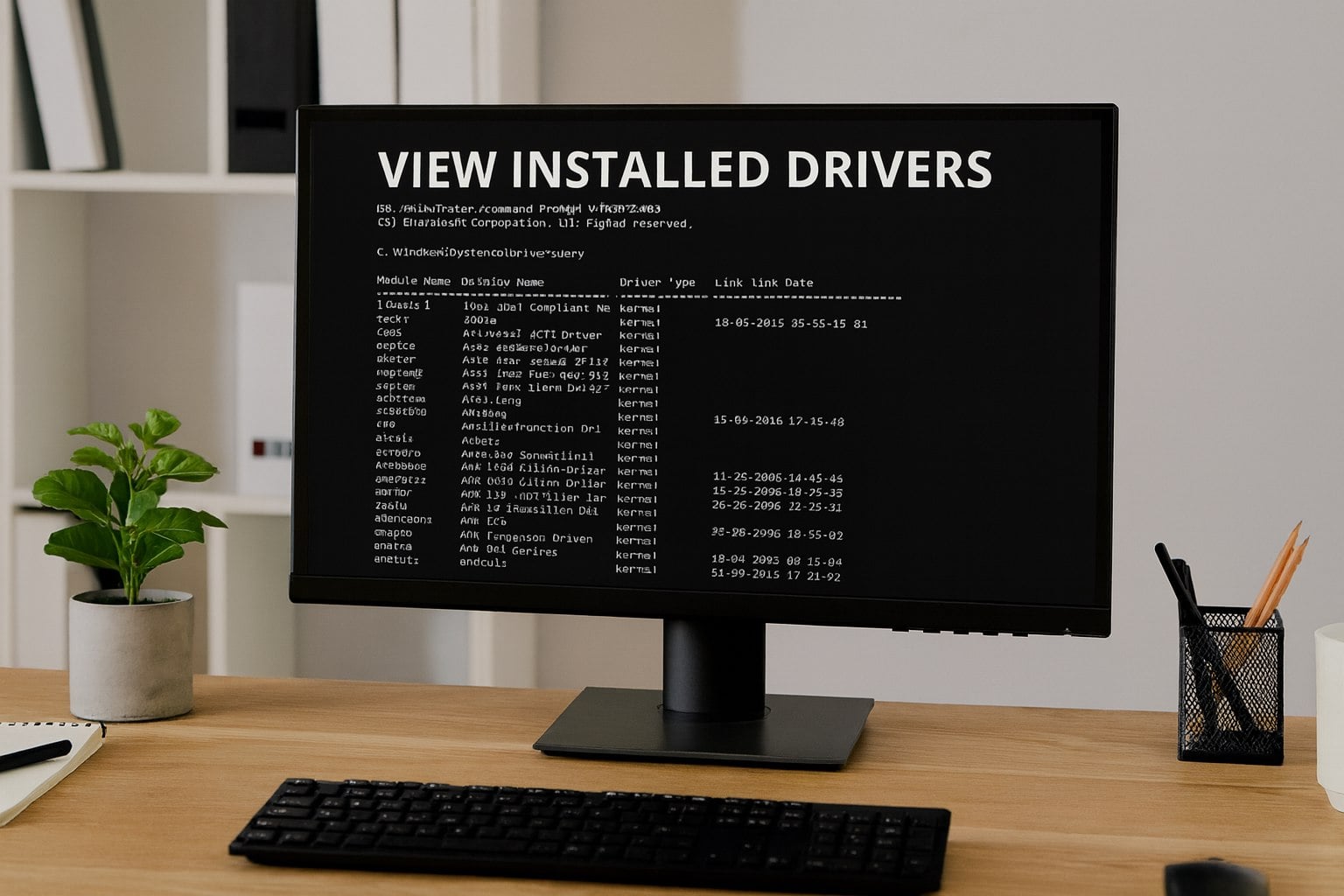 view installed drivers