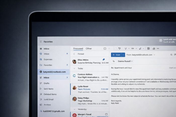 outlook search folders