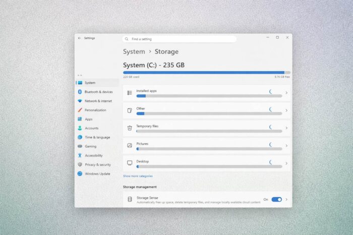 KB5074105 storage settings