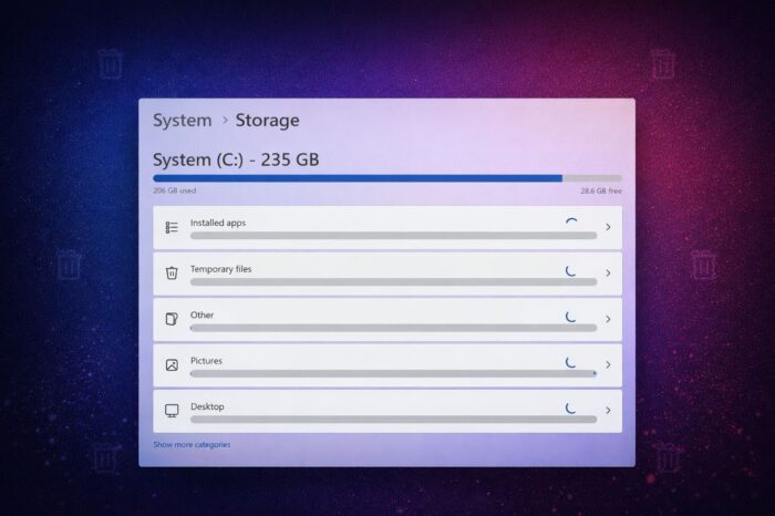 KB5074105 temporary files