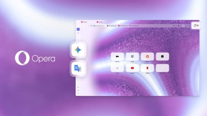 Opera One Gemini translate