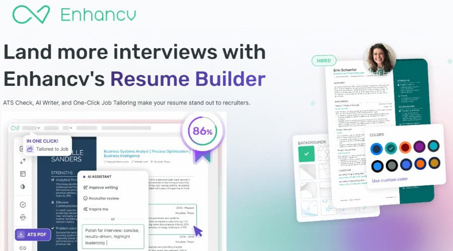 Enhancv Resume Builders