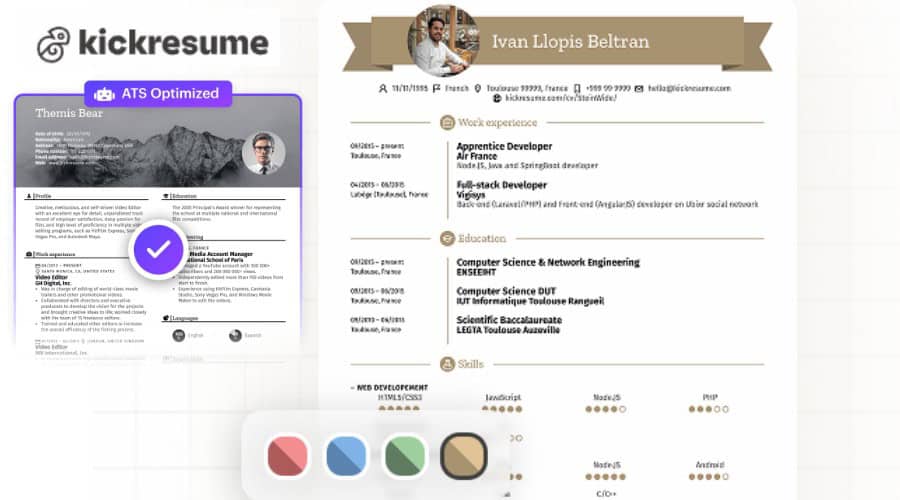 Kickresume builder