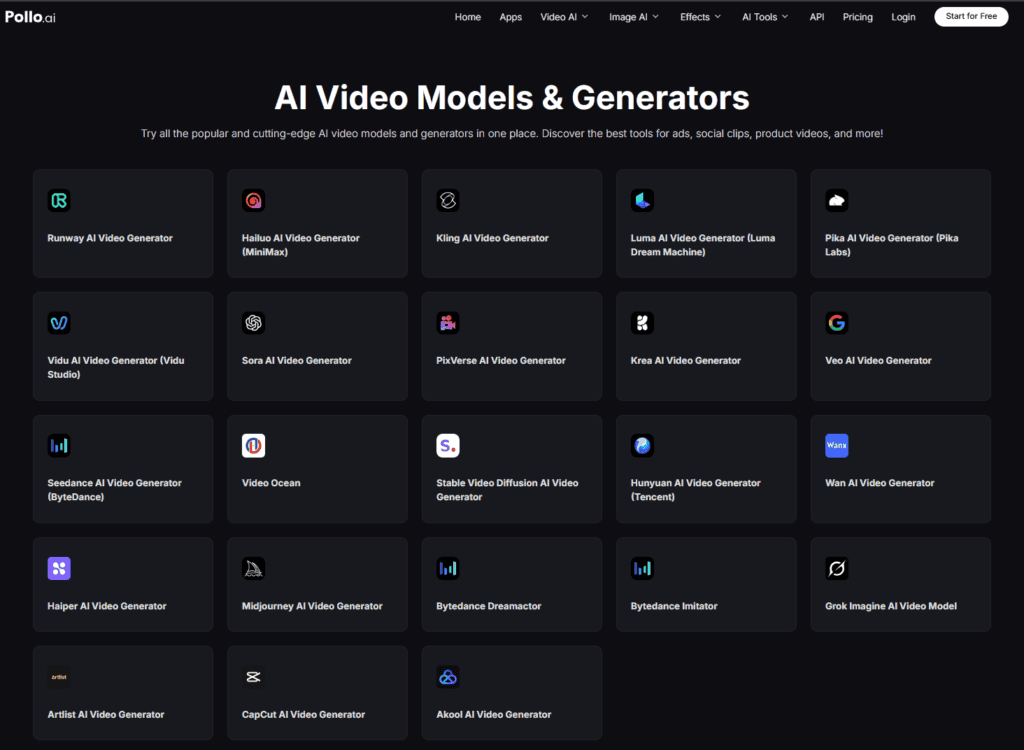 Pollo AI models