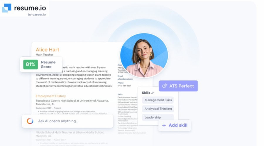 Resume.io builder