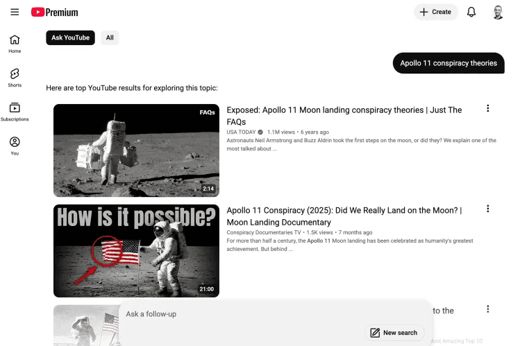 Ask YouTube screengrab 2