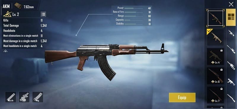 akm pubg mobile