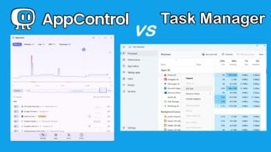 AppControl vs Windows Task Manager