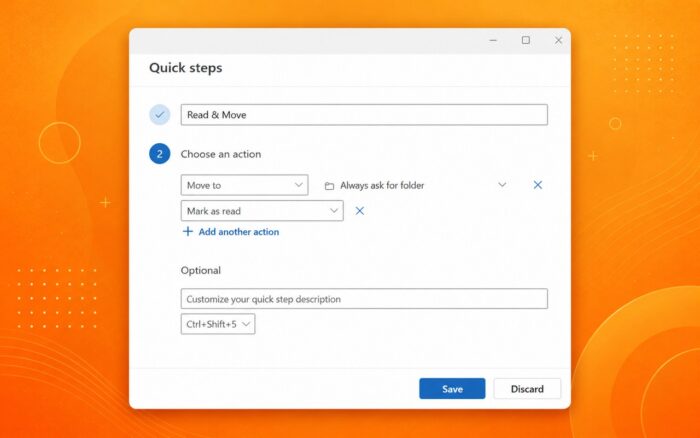 outlook quick steps
