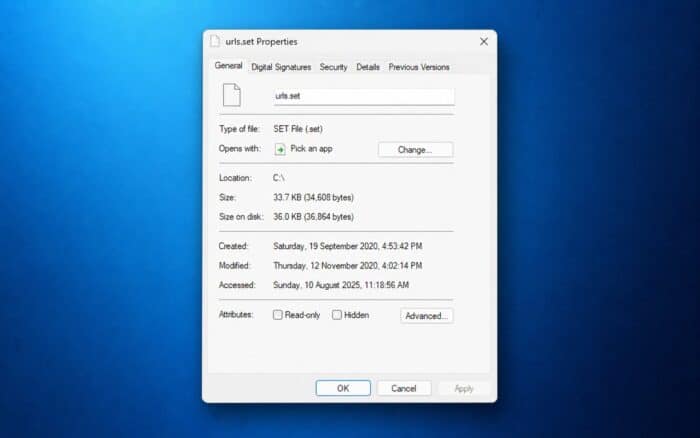 properties dialog modernized