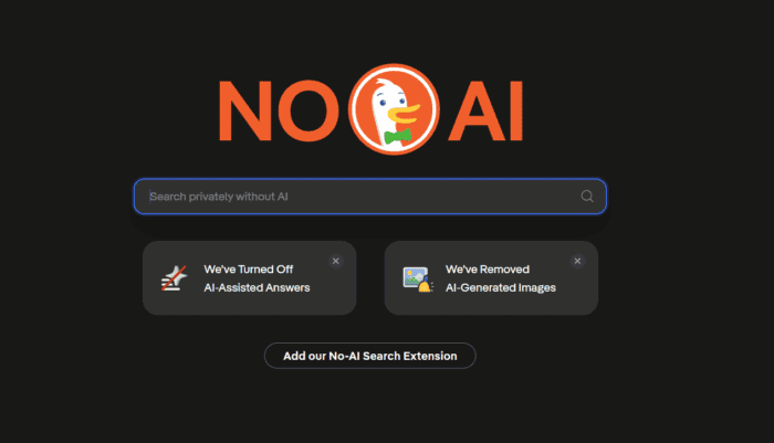DuckDuckGo No AI