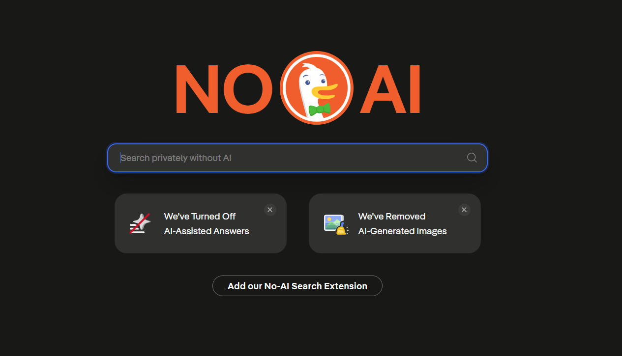 DuckDuckGo No AI