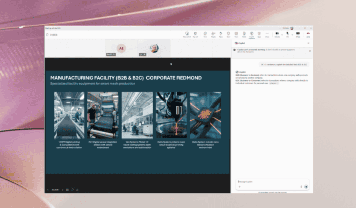 Teams PowerPoint Live