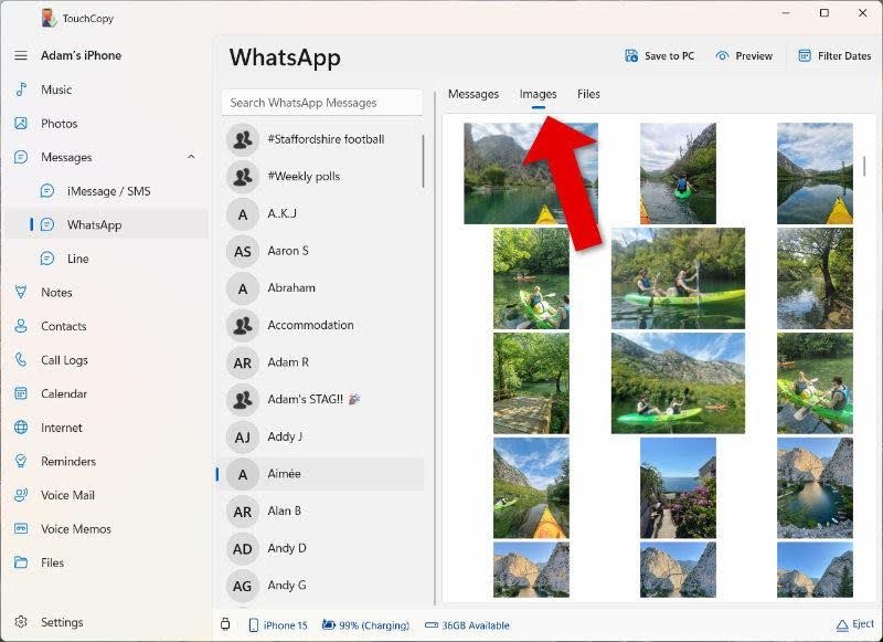 Backup WhatsApp photos