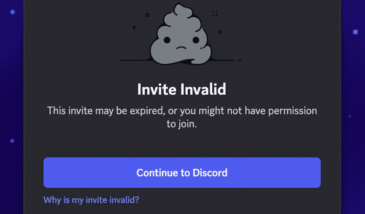Discord invite link not working