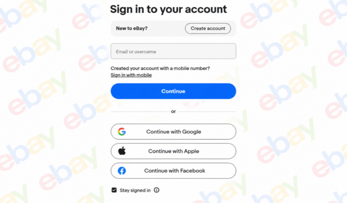 ebay login