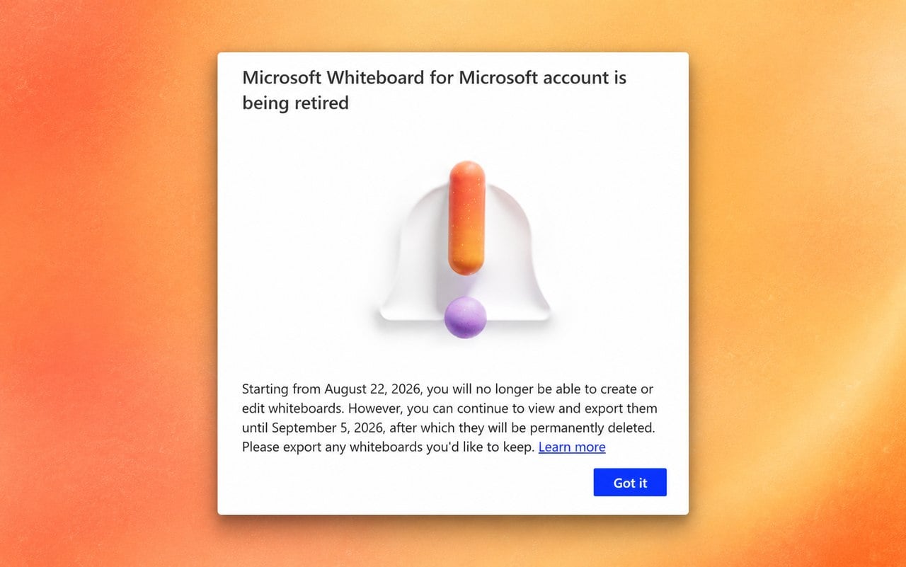 microsoft whiteboard shutting down
