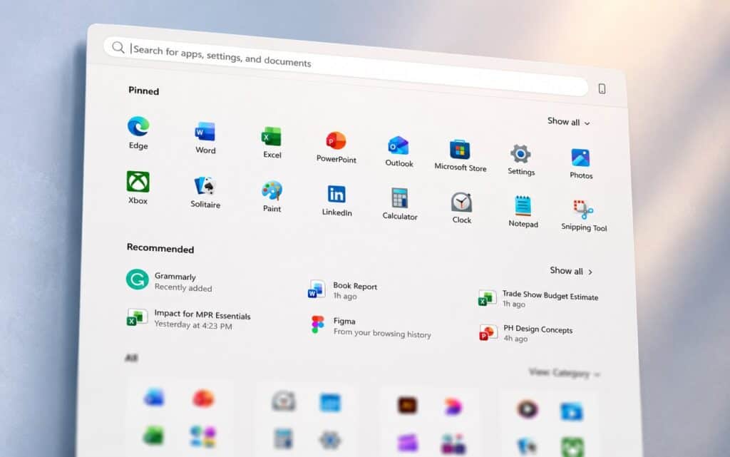 Microsoft Brings Redesigned Windows 11 Start Menu to Organizations