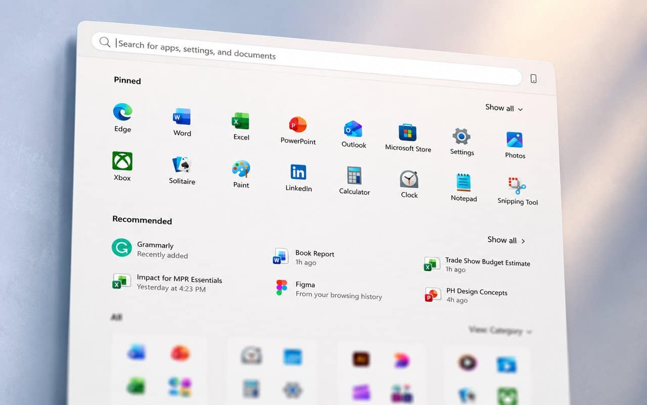 start menu enterprises