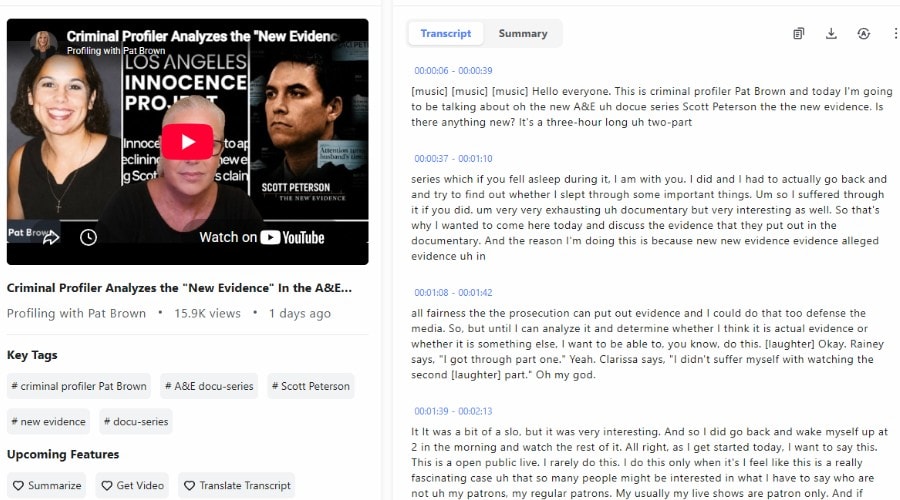 YouTube Transcript generator