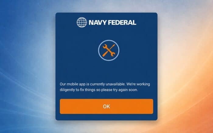 NFCU app not working