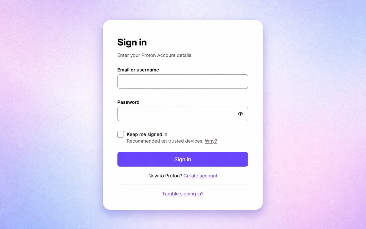 proton mail sign in