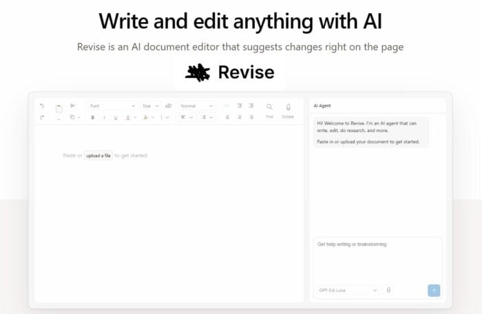 Revise AI document editor