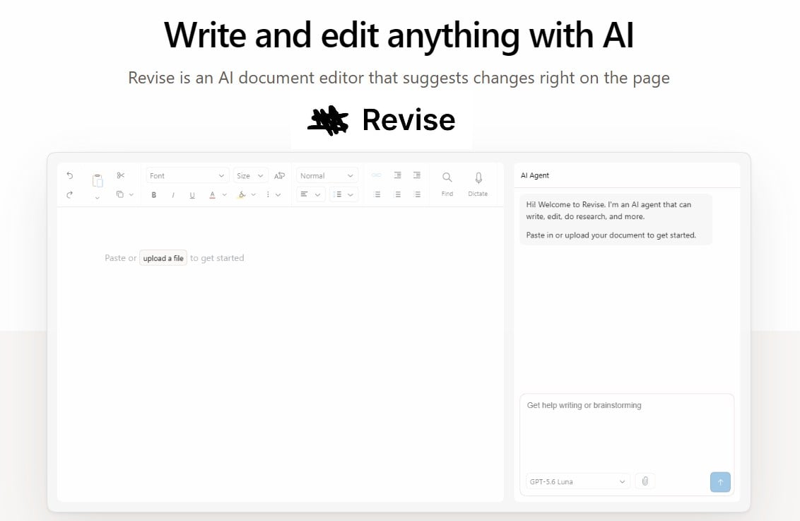 Revise AI document editor