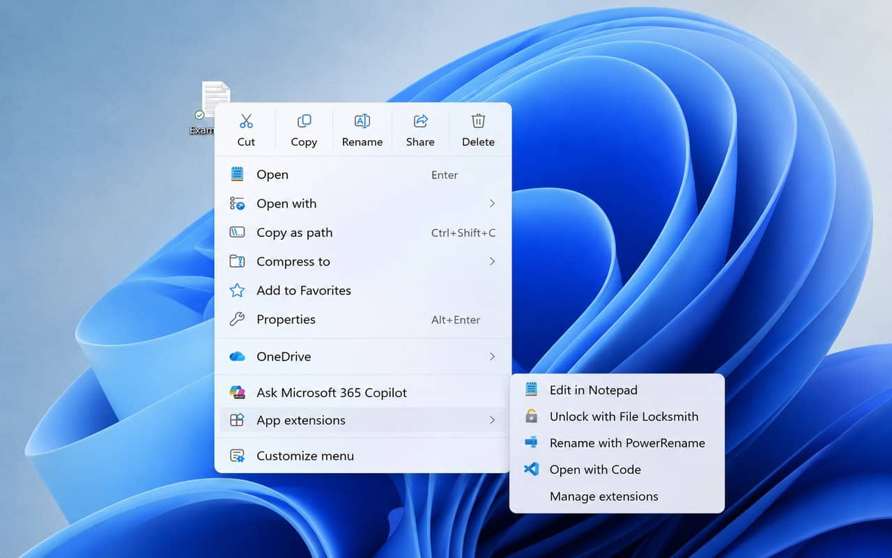windows 11 experimental context menu