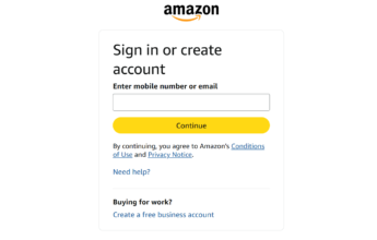 Amazon account login feature