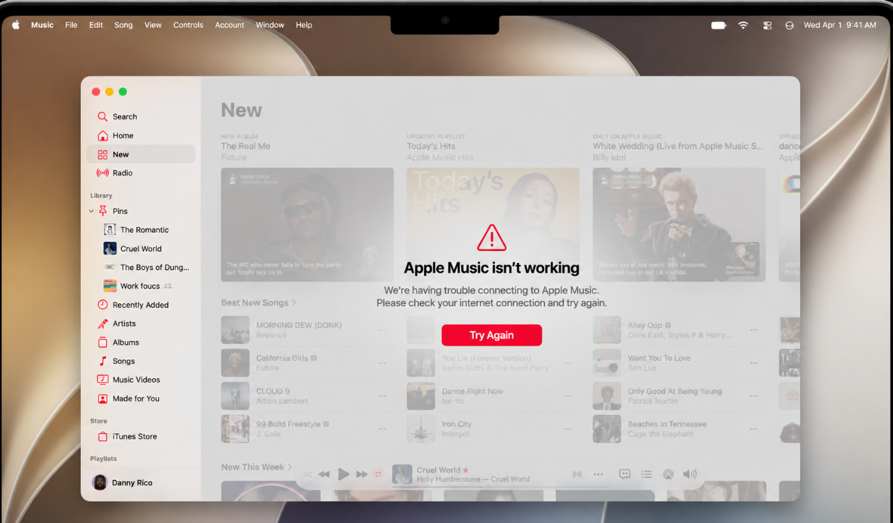 Apple music not working mac