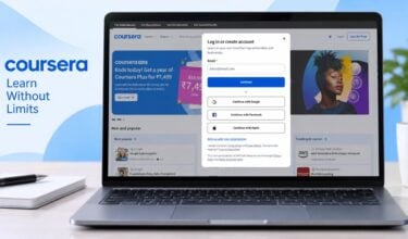 Coursera login page feature