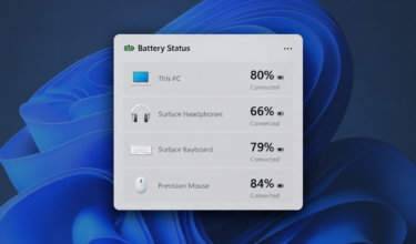 Windows 11 battery status widget
